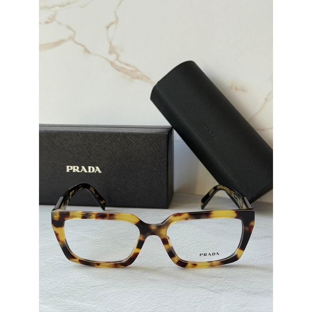 NEW Prada PR D02V Tortoise Brown Rectangular Frames - Picture 4 of 7
